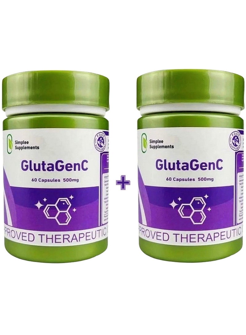 [قطعتين] جلوتا جين سي 60 كبسولة 500 مجم